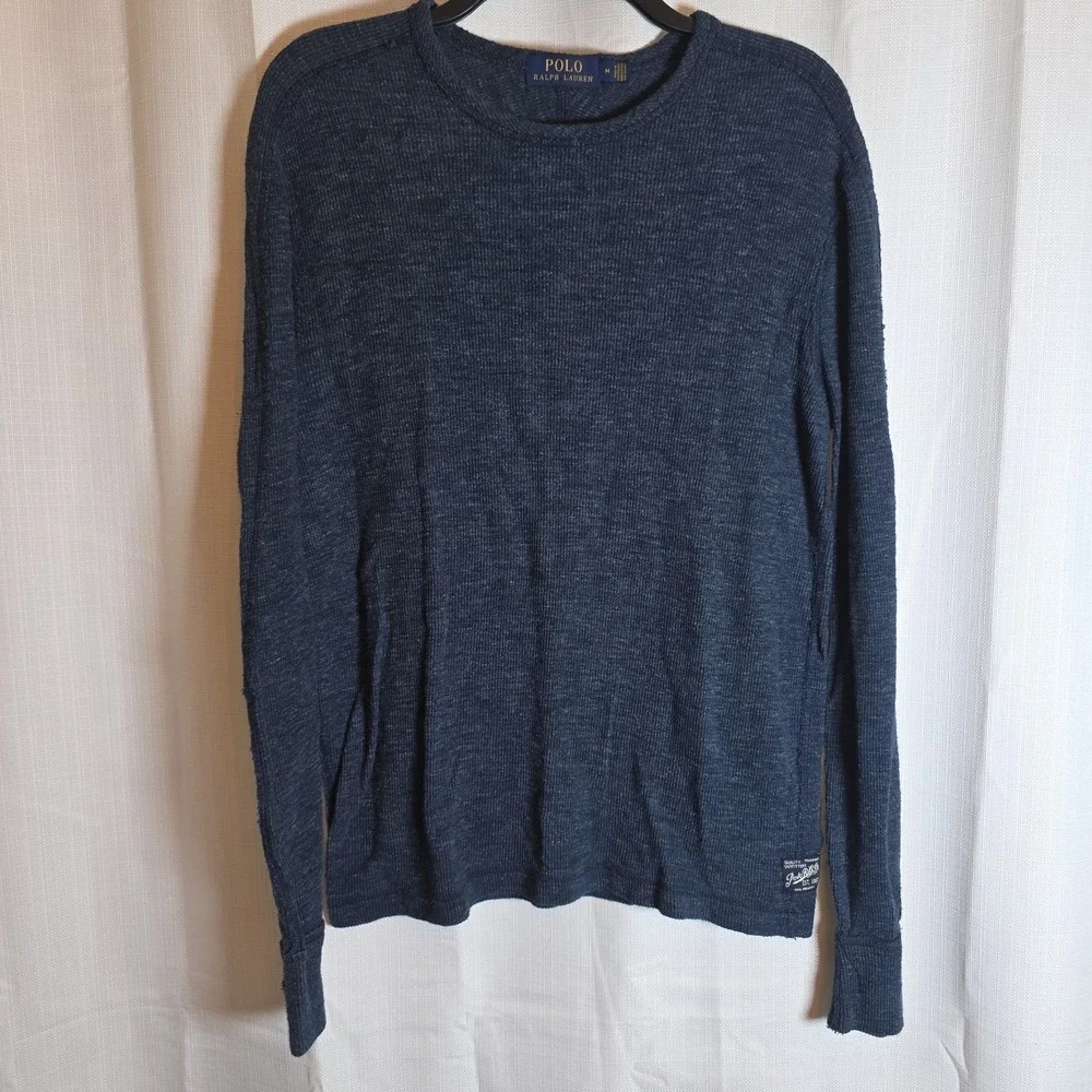 Polo Ralph Lauren Sweater‎ Men's M Blue Exposed Seams